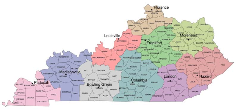 Map of FOB Regional Offices